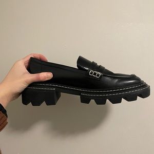 Charles & Keith Black Chunky Loafers